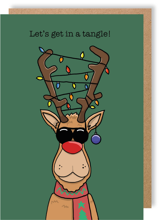 Christmas Tangle - Greetings Card - LukeHorton Art