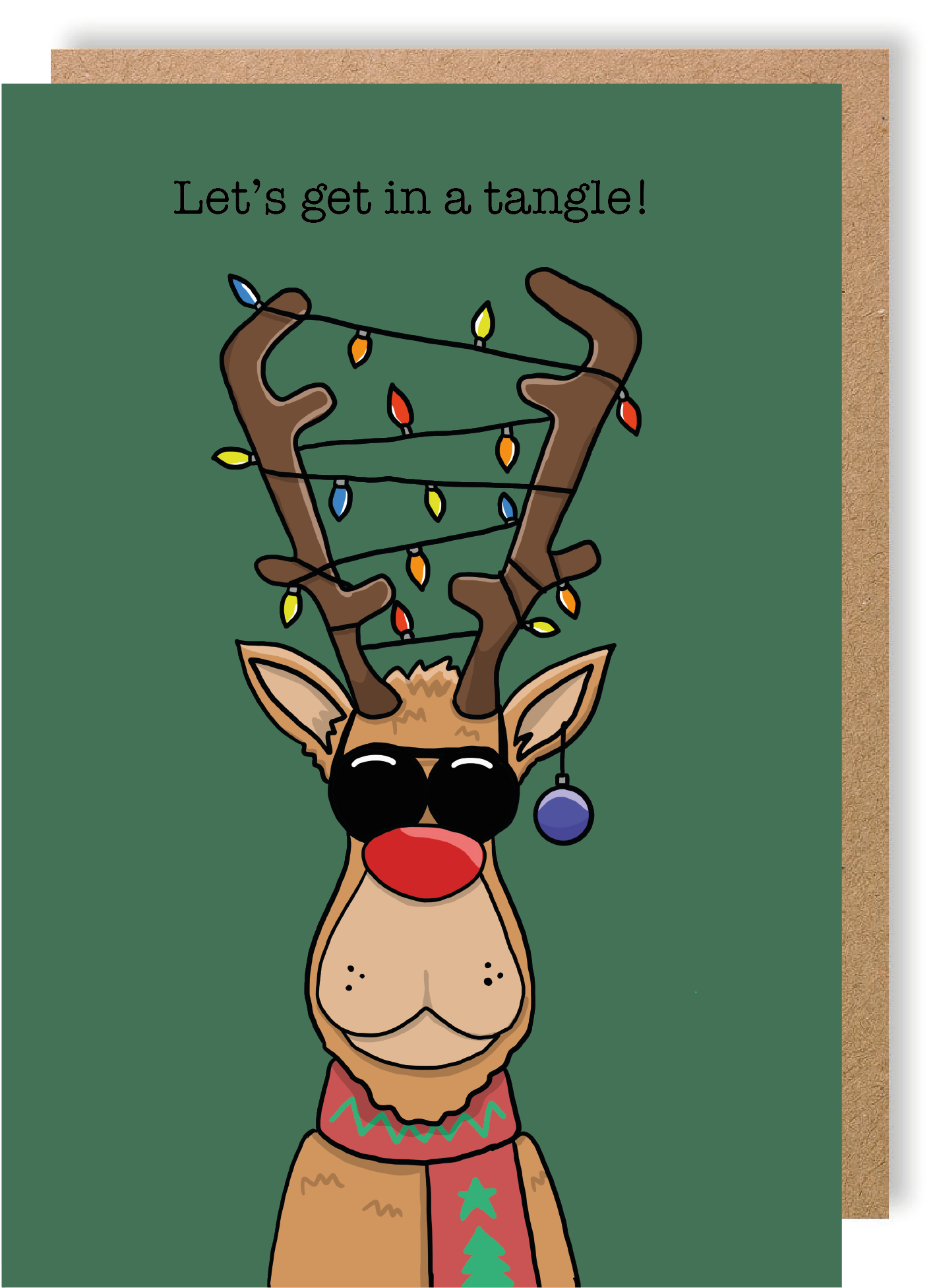 Christmas Tangle - Greetings Card - LukeHorton Art