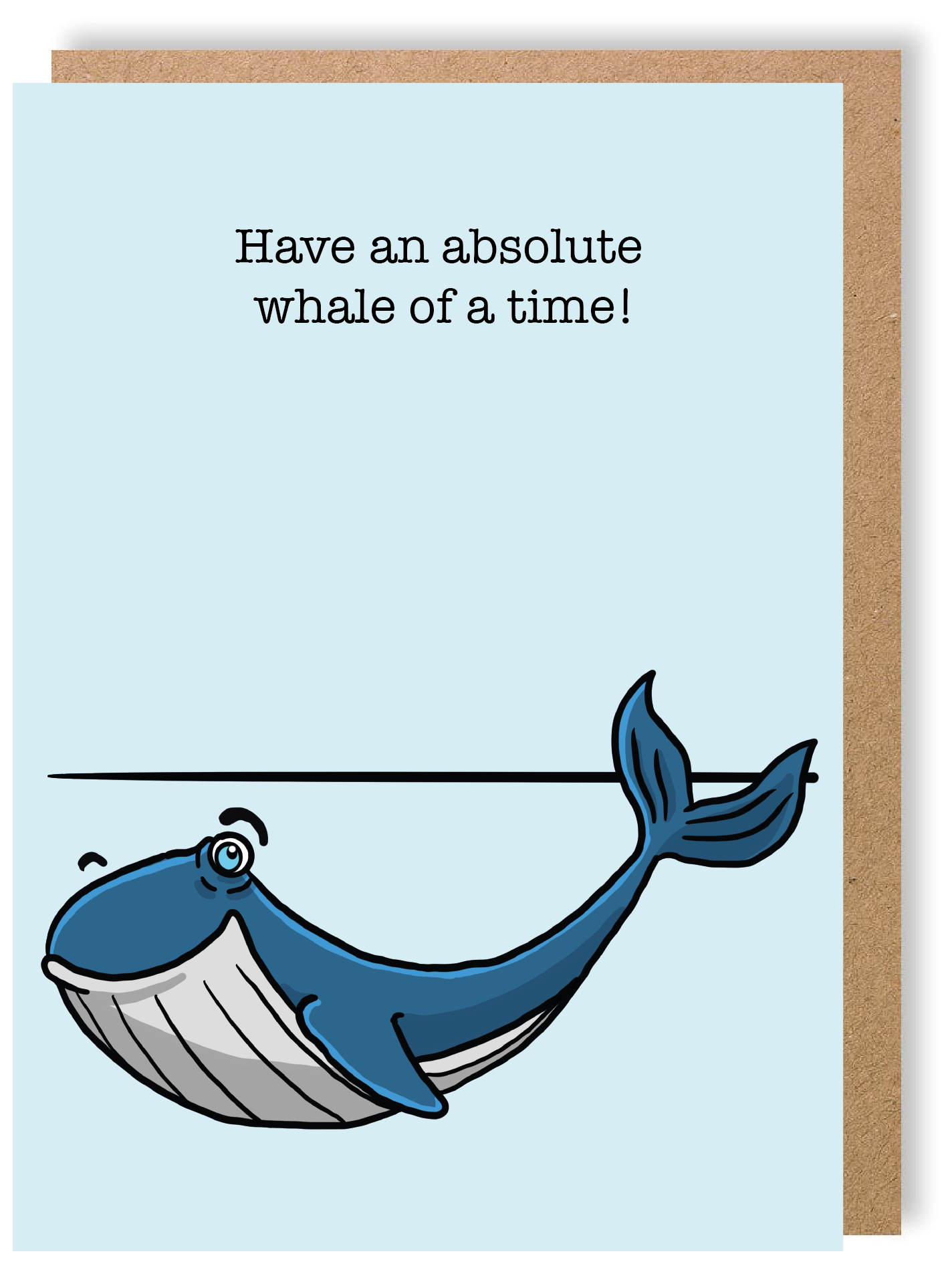 Have a whale of a time - Whale - Greetings Card - LukeHorton Art