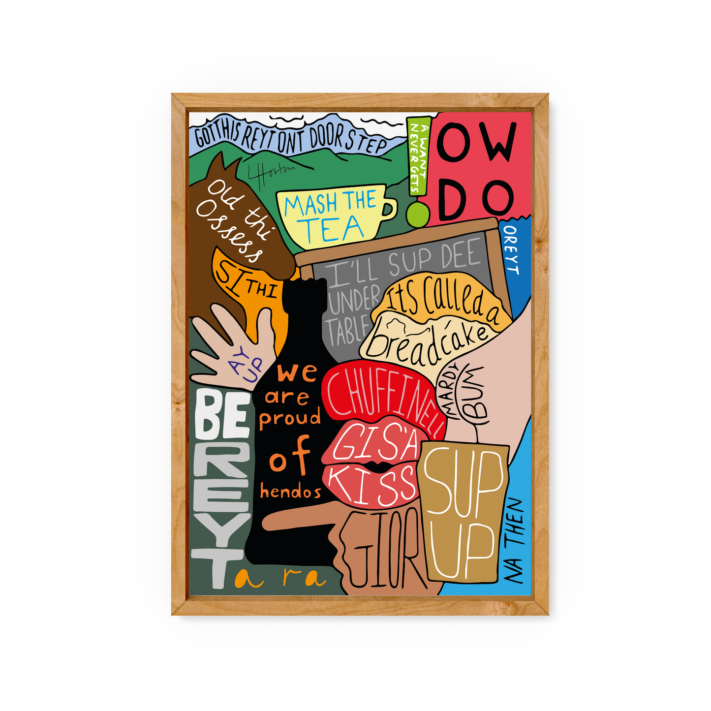 Yorkshire Slang Collage - Yorkshire Slang Art Print - Luke Horton