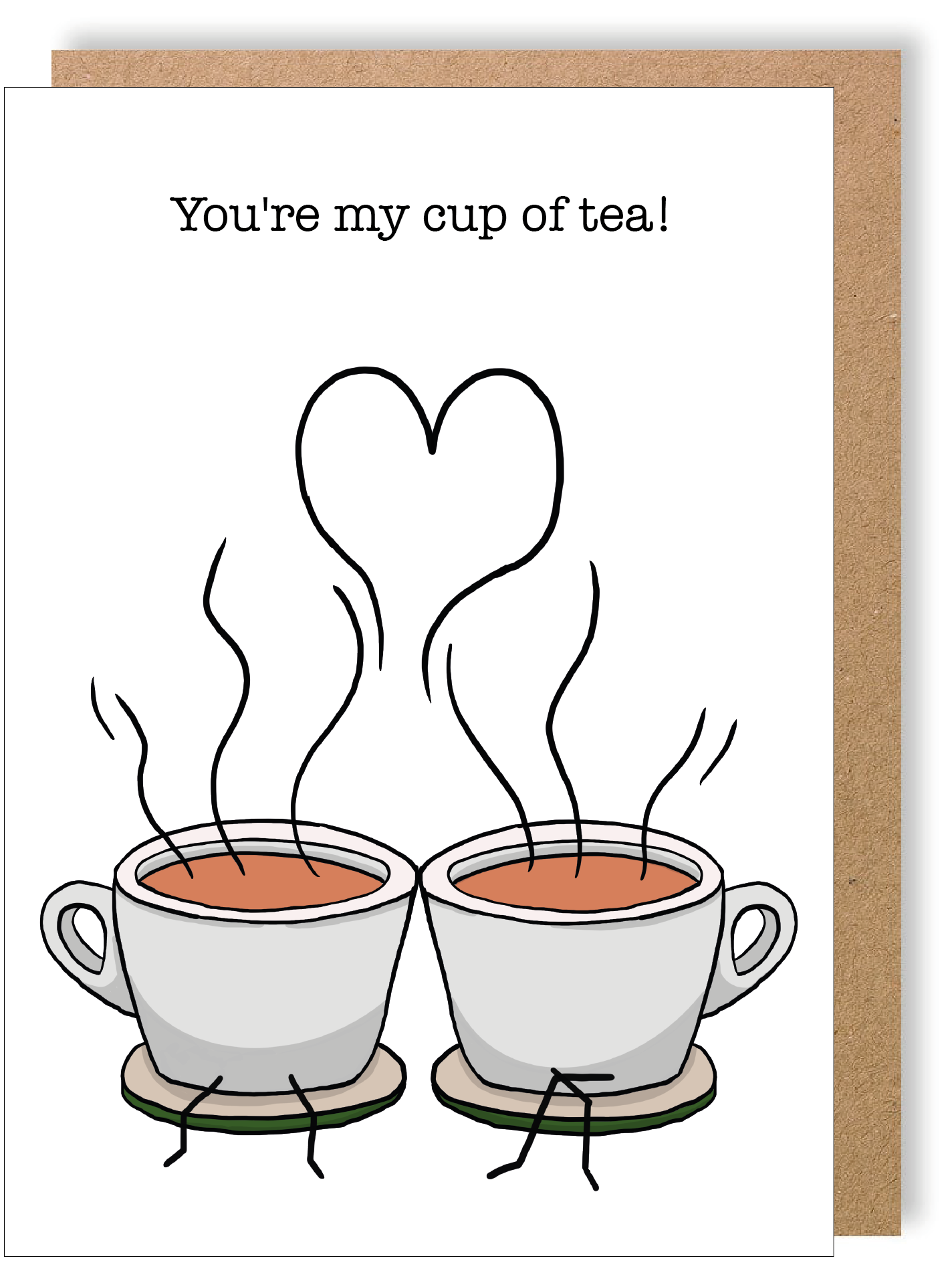 You're My Cup Of Tea - Tea - Greetings Card - LukeHorton Art